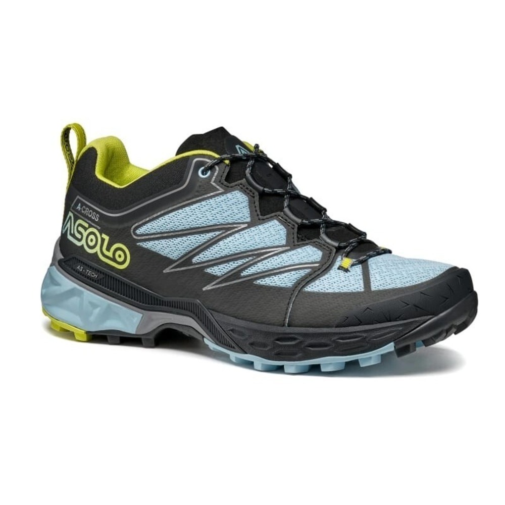 Asolo® (Women's 9.5 M) Softrock™ ML Hiking Shoes in Black/Celadon/Safety Yellow